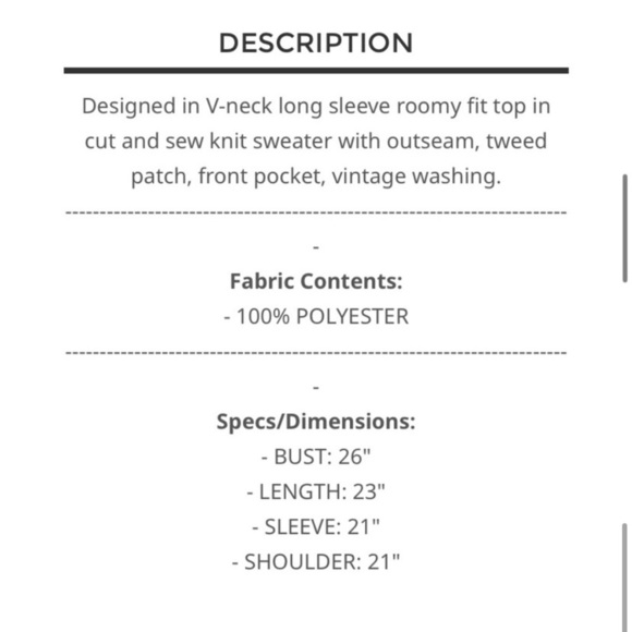 POL Women's Patchwork Sweater - Cream and Gray - Picture 4 of 4